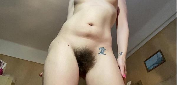  Panty show Hairy teen with huge bush hairy fetish amateur video